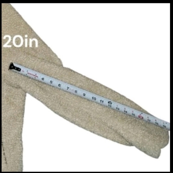 Pendleton Beige Crea Sherpa Full Zip Jacket Coat Blue Denim Women Extra Large XL - Picture 9 of 12